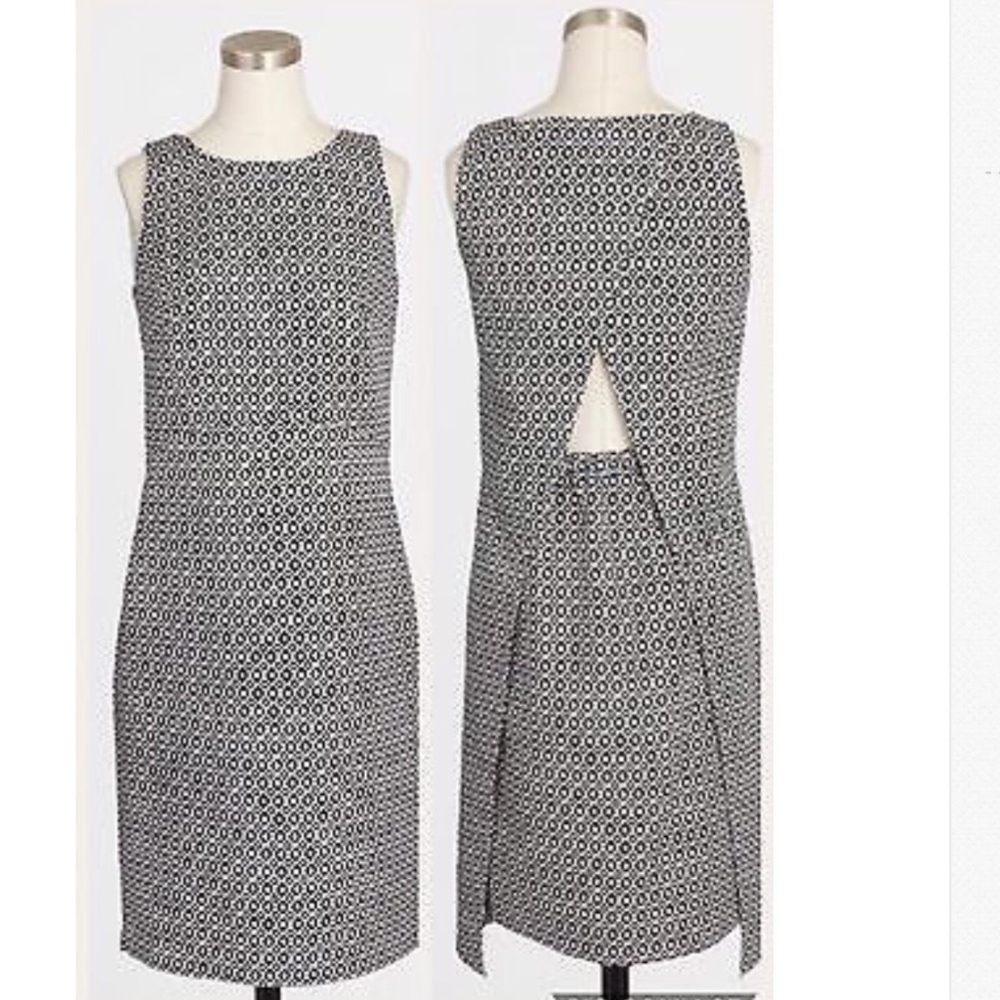 J. Crew Peekaboo-back Jacquard Dress